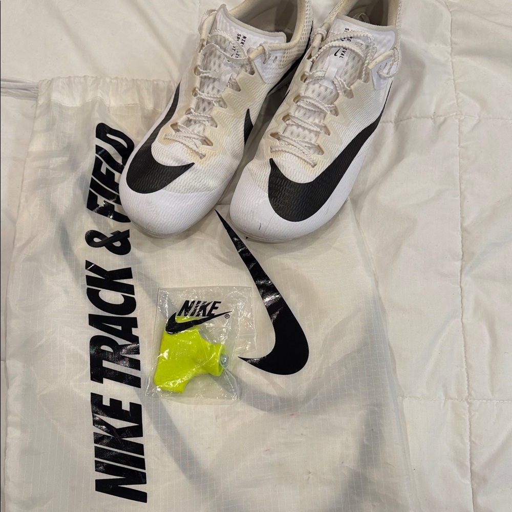 Nike White and Black Track Shoes